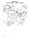 LINER Diagram and Parts List for KTRS22MABL01  KitchenAid Refrigerator