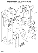FREEZER LINER AND AIR FLOW PARTS Diagram and Parts List for KSSC42QMS02  KitchenAid Refrigerator
