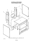 EXTERNAL OVEN Diagram and Parts List for SF301BSRW1  Whirlpool Range