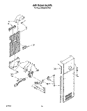 AIR FLOW Diagram and Parts List for ED25DWXTM01  Whirlpool Refrigerator