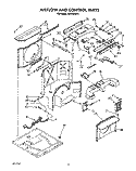 AIRFLOW AND CONTROL Diagram and Parts List for ACQ184XY1  Whirlpool Air Conditioner