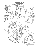 BULKHEAD Diagram and Parts List for LG9381XTW0  Whirlpool Dryer