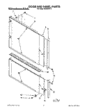 DOOR AND PANEL Diagram and Parts List for KUDB23HY1  KitchenAid Dishwasher