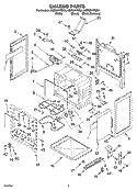 CHASSIS PARTS Diagram and Parts List for KERI201PBS0  KitchenAid Range