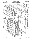 DOOR Diagram and Parts List for ET14JKXAG01  Whirlpool Refrigerator