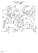 BULKHEAD Diagram and Parts List for LGR3634EW3  Whirlpool Dryer