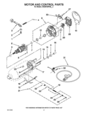 MOTOR AND CONTROL PARTS Diagram and Parts List for 5KSM1500SBMS4  KitchenAid Mixer