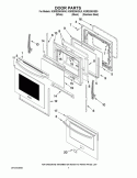 DOOR PARTS Diagram and Parts List for KGRS206XBL0  KitchenAid Range