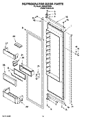REFRIGERATOR DOOR PARTS Diagram and Parts List for KSSS42FMX03  KitchenAid Refrigerator