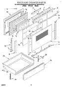 DOOR AND DRAWER Diagram and Parts List for KESC300BAL2  KitchenAid Range
