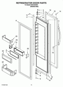 REFRIGERATOR DOOR PARTS Diagram and Parts List for KSSC42QVS01  KitchenAid Refrigerator
