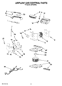 AIR FLOW AND CONTROL PARTS Diagram and Parts List for ACP102PS2  Whirlpool Air Conditioner