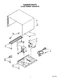 CABINET Diagram and Parts List for MT6900XW1  Whirlpool Microwave