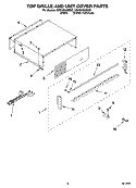 TOP GRILLE AND UNIT COVER PARTS Diagram and Parts List for KSSO36QMX02  KitchenAid Refrigerator