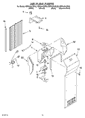 AIR FLOW PARTS Diagram and Parts List for KSRA25ILWH00  KitchenAid Refrigerator