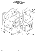 OVEN Diagram and Parts List for RF366BXDW1  Whirlpool Range