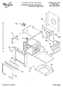 LOWER OVEN Diagram and Parts List for RBD275PDB7  Whirlpool Wall Oven