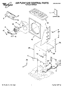 AIR FLOW AND CONTROL PARTS Diagram and Parts List for AD40USL5  Whirlpool Dehumidifier