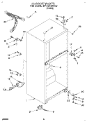 CABINET Diagram and Parts List for RT14EKRBW00  Roper Refrigerator
