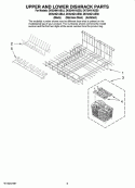 UPPER AND LOWER DISHRACK PARTS Diagram and Parts List for DK524N1ABL0  Whirlpool Dishwasher