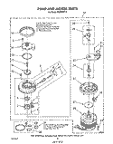 PUMP AND MOTOR Diagram and Parts List for DU8950XT2  Whirlpool Dishwasher