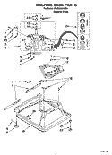 MACHINE BASE PARTS Diagram and Parts List for 3RLSQ8000JQ4  Whirlpool Washer