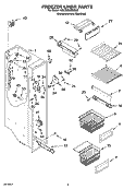 FREEZER LINER PARTS Diagram and Parts List for KSCS25MSMS00  KitchenAid Refrigerator