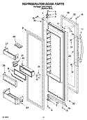 REFRIGERATOR DOOR PARTS Diagram and Parts List for KSSC42FMS02  KitchenAid Refrigerator