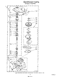 GEARCASE Diagram and Parts List for LT4900XSW3  Whirlpool Washer Dryer Combo