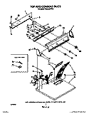 TOP AND CONSOLE, LITERATURE AND OPTIONAL Diagram and Parts List for TGDL600WW0  Whirlpool Dryer