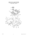 GRIDDLE Diagram and Parts List for 1395W1A  Roper Range