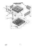 DISHRACK Diagram and Parts List for WU5650X2  Roper Dishwasher
