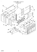 CABINET Diagram and Parts List for R1213  Whirlpool Air Conditioner
