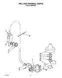 FILL AND OVERFILL Diagram and Parts List for KUDD230Y1  KitchenAid Dishwasher