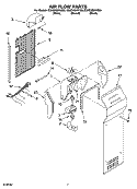 AIR FLOW PARTS Diagram and Parts List for ED5CHQXKB04  Whirlpool Refrigerator