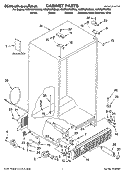 CABINET PARTS Diagram and Parts List for KSRP25FNBT00  KitchenAid Refrigerator