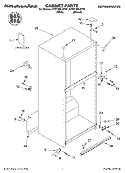 CABINET, LITERATURE Diagram and Parts List for KTRP19KLWH01  KitchenAid Refrigerator