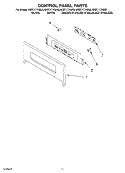 CONTROL PANEL Diagram and Parts List for KEBC177KSS0  KitchenAid Wall Oven