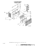 CABINET Diagram and Parts List for ACM062XW0  Whirlpool Air Conditioner