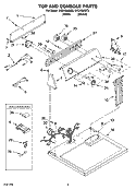 TOP AND CONSOLE PARTS Diagram and Parts List for WED5500ST0  Whirlpool Dryer