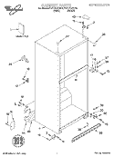 CABINET, LITERATURE Diagram and Parts List for ET21PKXGW03  Whirlpool Refrigerator