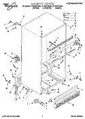 CABINET Diagram and Parts List for ET18DKXBB01  Whirlpool Refrigerator