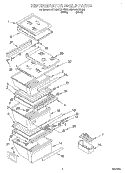 REFRIGERATOR SHELF Diagram and Parts List for 6ED25DQXFB00  Whirlpool Refrigerator