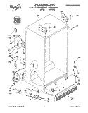 CABINET Diagram and Parts List for 4YED27DQDW00  Whirlpool Refrigerator