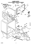LINER PARTS Diagram and Parts List for ET8WTKXKT08  Whirlpool Refrigerator