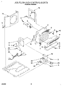 AIR FLOW AND CONTROL Diagram and Parts List for X12002D00  Roper Air Conditioner