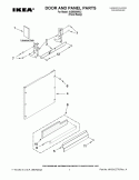 DOOR AND PANEL PARTS Diagram and Parts List for IUD9500WX2  Whirlpool Dishwasher