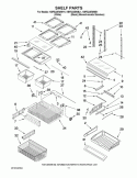 SHELF PARTS Diagram and Parts List for KBFS22EWMS1  KitchenAid Refrigerator