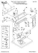 TOP AND CONSOLE, LIT/OPTIONAL Diagram and Parts List for LGR5636EQ0  Whirlpool Dryer