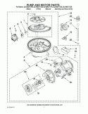 PUMP AND MOTOR PARTS Diagram and Parts List for DU1055XTVS5  Whirlpool Dishwasher